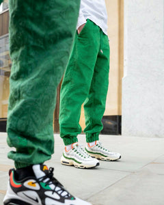Green Corduroy - [Pairs UK] [jogging bottoms] [ are those pairs] [mike pairs] [sweatpants] [patterned sweatpants] [patterned pants] 