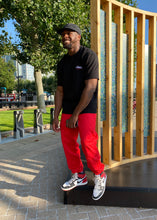Load image into Gallery viewer, Red Paisley Pairs - [Pairs UK] [jogging bottoms] [ are those pairs] [mike pairs] [sweatpants] [patterned sweatpants] [patterned pants] 