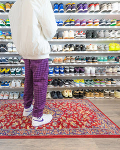 Purple Houndstooth Pairs™ - [Pairs UK] [jogging bottoms] [ are those pairs] [mike pairs] [sweatpants] [patterned sweatpants] [patterned pants] 