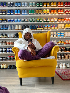 Purple Houndstooth Pairs™ - [Pairs UK] [jogging bottoms] [ are those pairs] [mike pairs] [sweatpants] [patterned sweatpants] [patterned pants] 