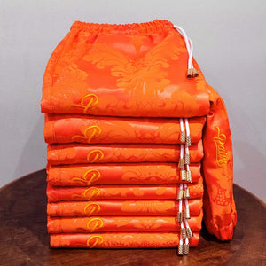 Patterned 'Zesty Orange' Pair - [Pairs UK] [jogging bottoms] [ are those pairs] [mike pairs] [sweatpants] [patterned sweatpants] [patterned pants] 
