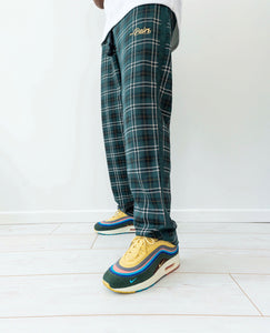 CYBER Green Tartan Pairs™ - [Pairs UK] [jogging bottoms] [ are those pairs] [mike pairs] [sweatpants] [patterned sweatpants] [patterned pants] 