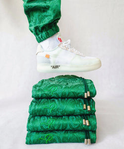 The 'Daily Greens' pair - [Pairs UK] [jogging bottoms] [ are those pairs] [mike pairs] [sweatpants] [patterned sweatpants] [patterned pants] 